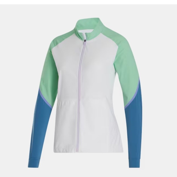 NWT Footjoy Full-Zip Color Block Jacket Blue Green White Size S - Picture 4 of 12